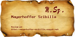 Mayerhoffer Szibilla névjegykártya